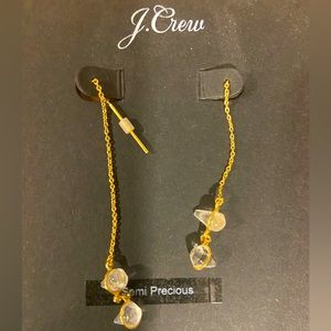 J.crew semi-precious stone dangly earrings